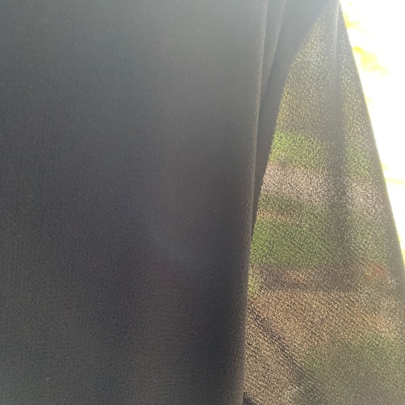 Jones Wear | Dress womens black long sheer sleeve, sheer overlay sz 12 - Picture 5 of 9